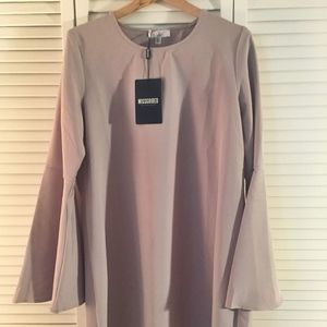 Missguided Dress with Trumpet Sleeves